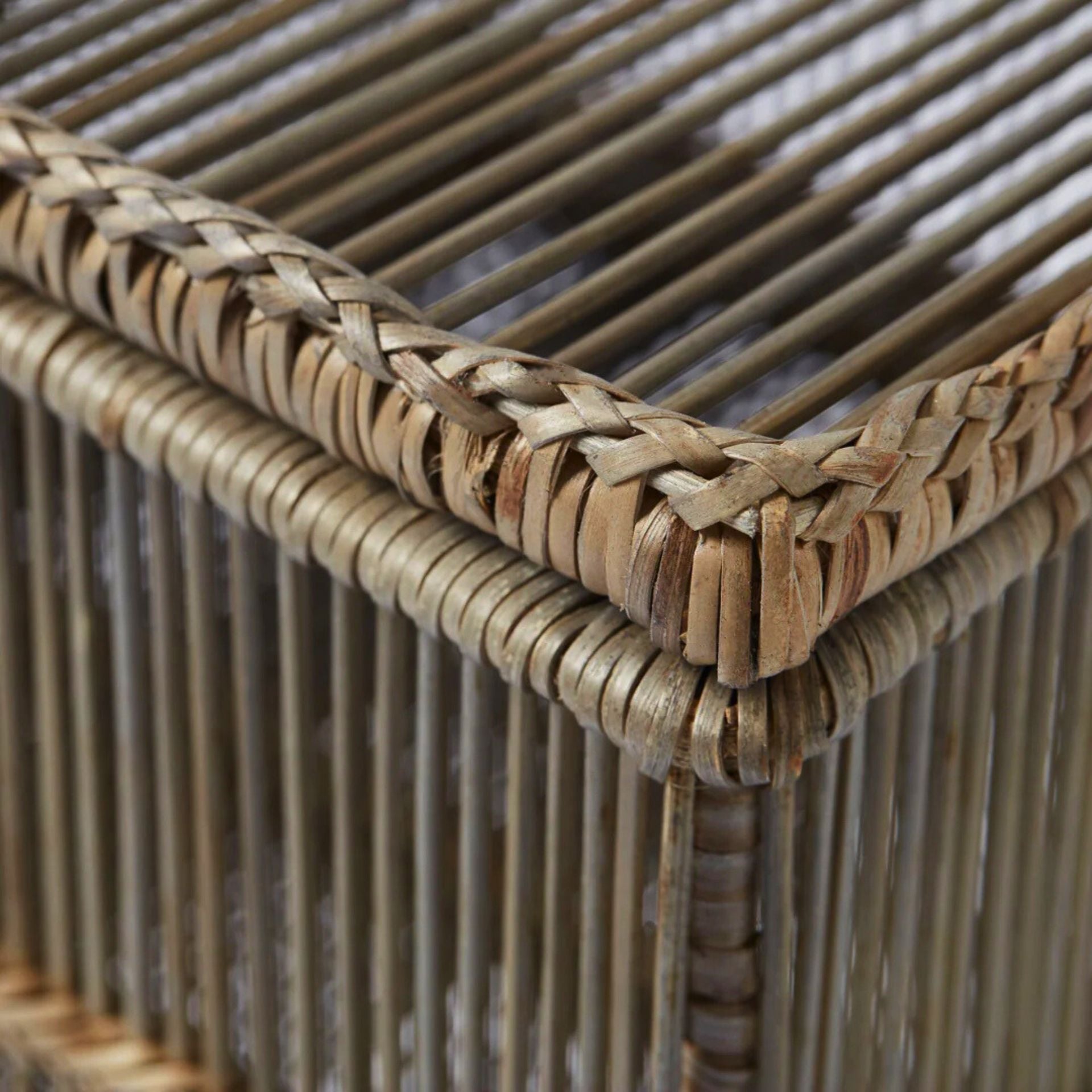 Norah natúr rattan fedeles tároló kosár szett – 2 db