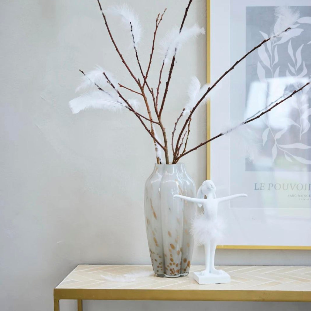 Semilla balerina nyúl figura 26.5cm fehér
