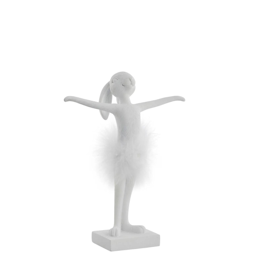 Semilla balerina nyúl figura 26.5cm fehér