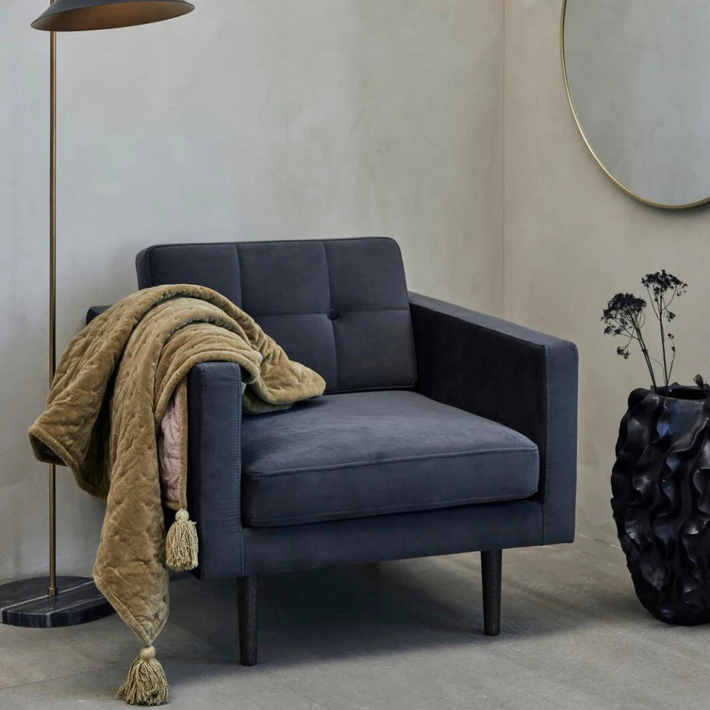 Vielle pamut takaró 180x130cm zöldesbarna