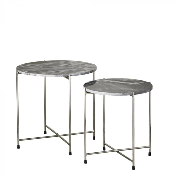 Lene Bjerre A00012064 asztal Marmilla kisasztal szett sötétszürke - Freyja Home Decor