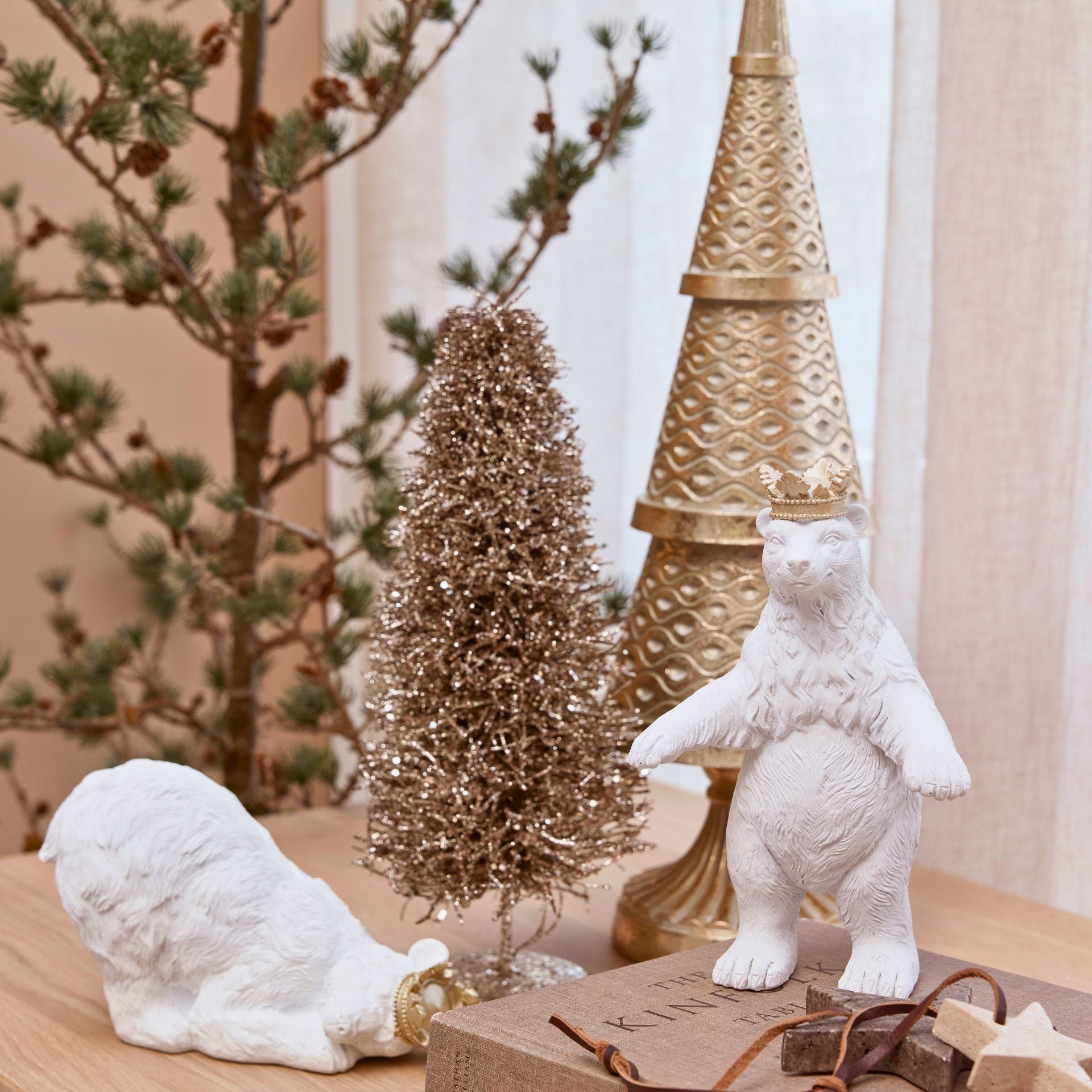 Alana világos antik arany karácsonyfa – 50 cm
