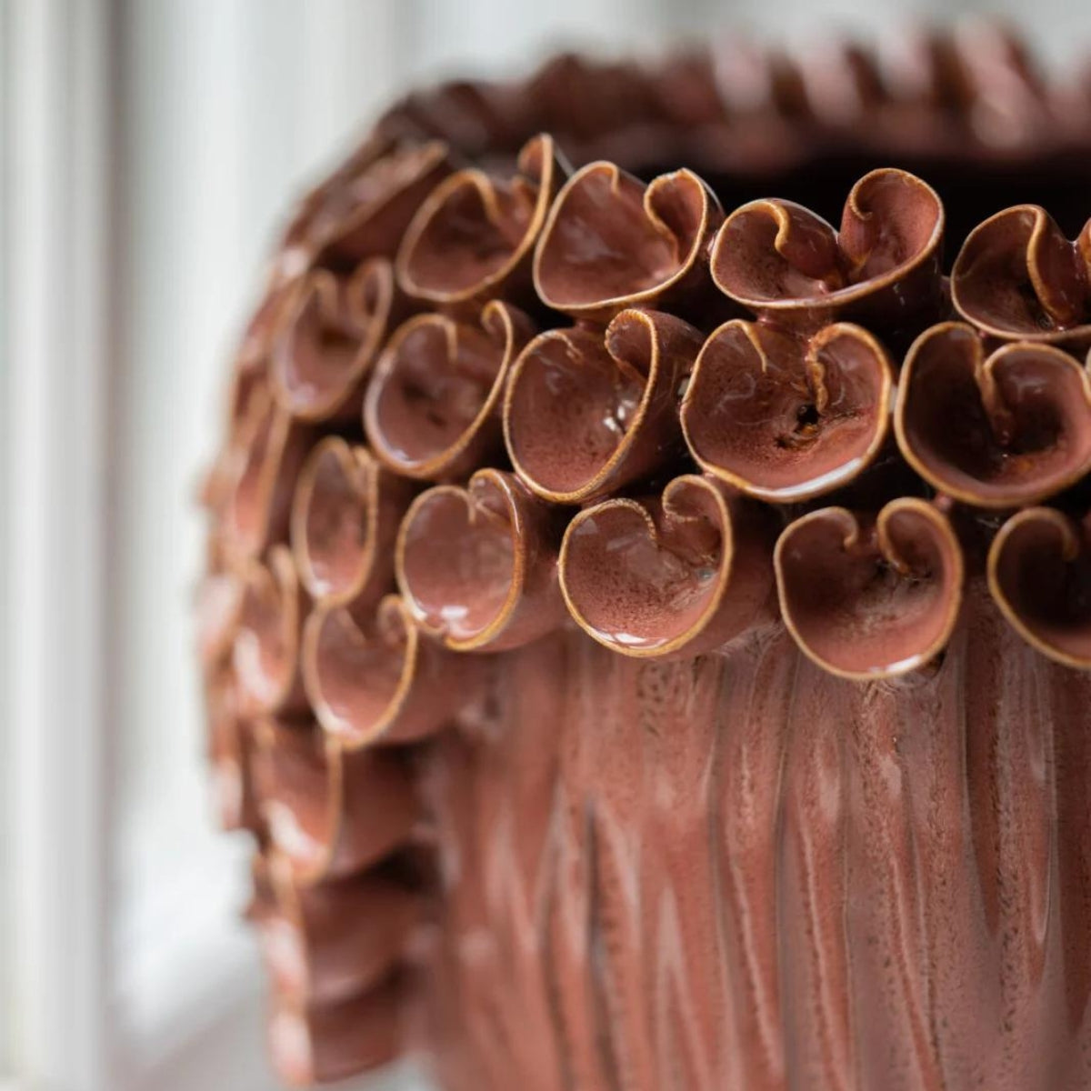 Amie kerámia kaspó 23.5cm sötét púder