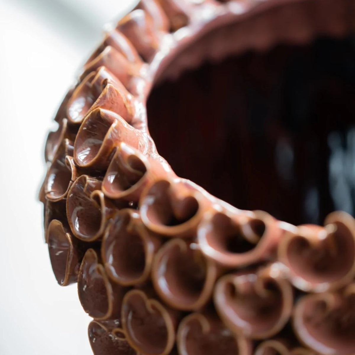 Amie kerámia kaspó 23.5cm sötét púder