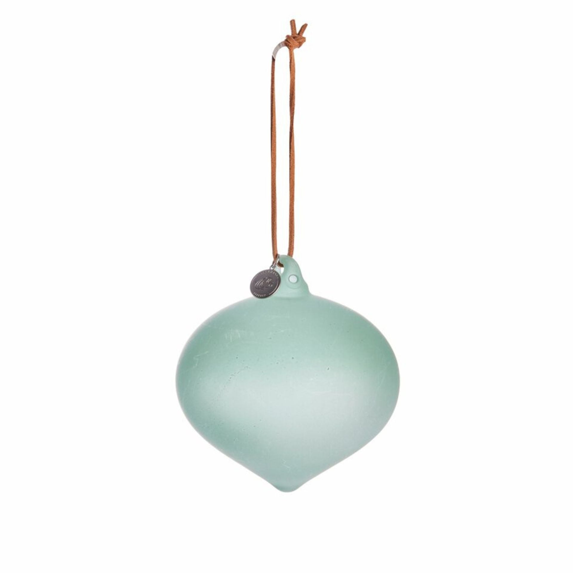 Clarinne poros menta üveg karácsonyfadísz – 10 cm (függeszthető)