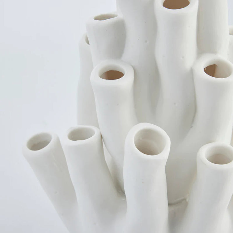 Corise porcelán dekorációs váza 24.5cm fehér