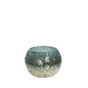 Crovia üveg mécsestartó 7.5cm gránitzöld
