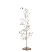 Crysilia arany akril karácsonyfa – 30 cm (csillogó díszekkel)