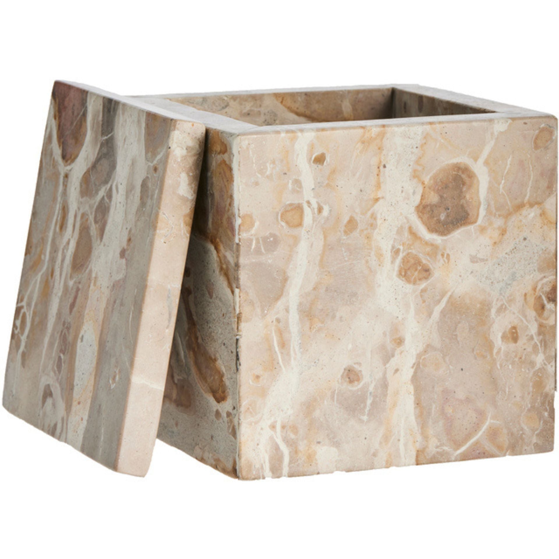 Ellia világosbarna márvány doboz – 16,5x11,5 cm (kézzel csiszolt)