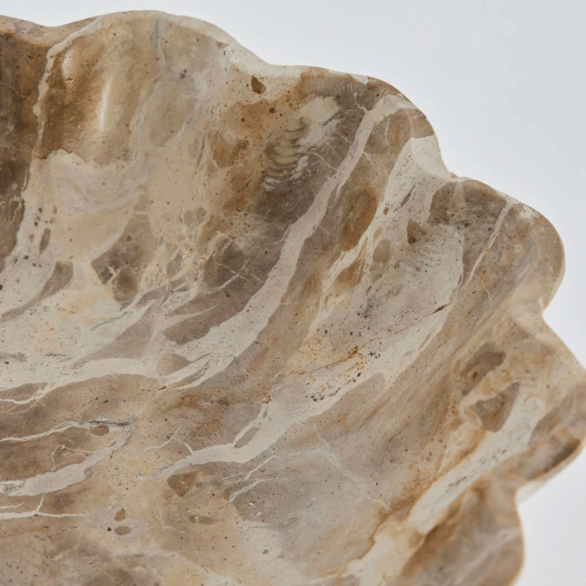 Ellia márvány tál Ø29cm világosbarna