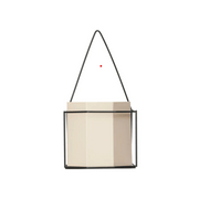 Feng fém kaspó 26cm fekete/bézs