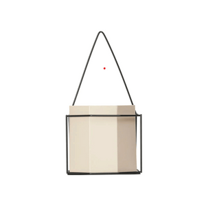 Feng fém kaspó 26cm fekete/bézs