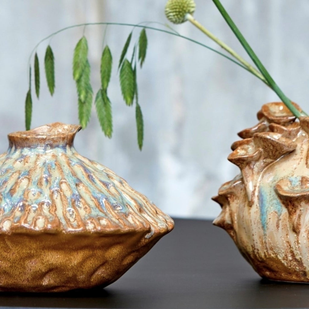 Fino kerámia váza 12cm terrakotta