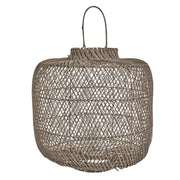 Harper natúr rattan lámpás – 46 cm (üvegbetéttel)