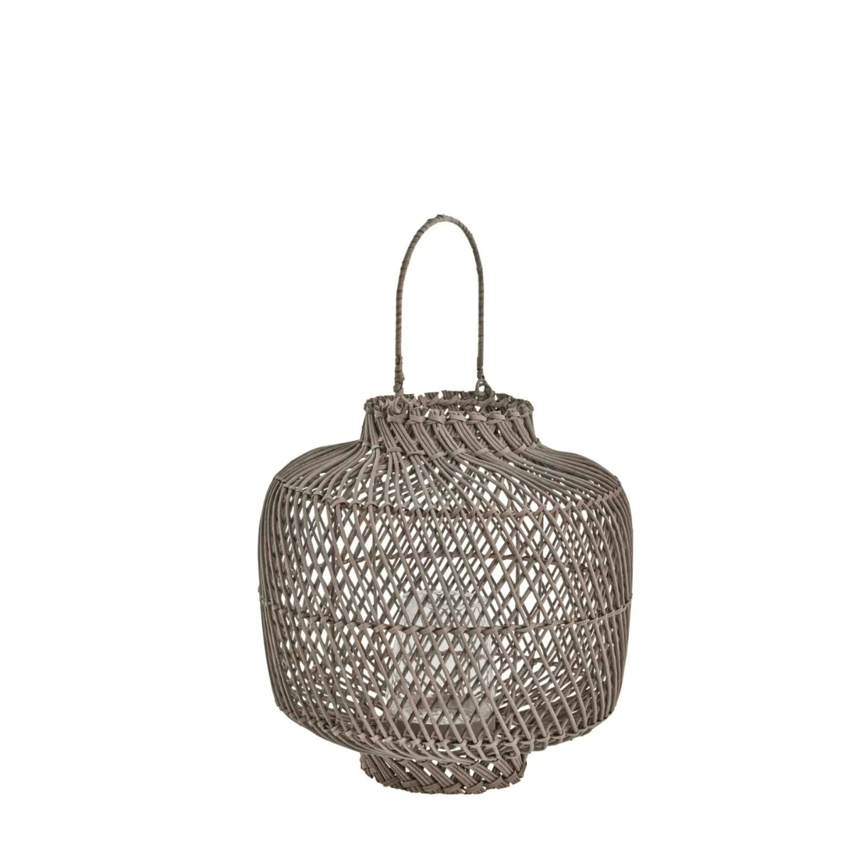 Harper rattan lámpás 32cm natúr