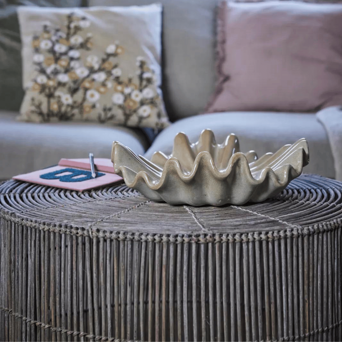 Harper rattan lerakóasztal szett 40-45cm natúr