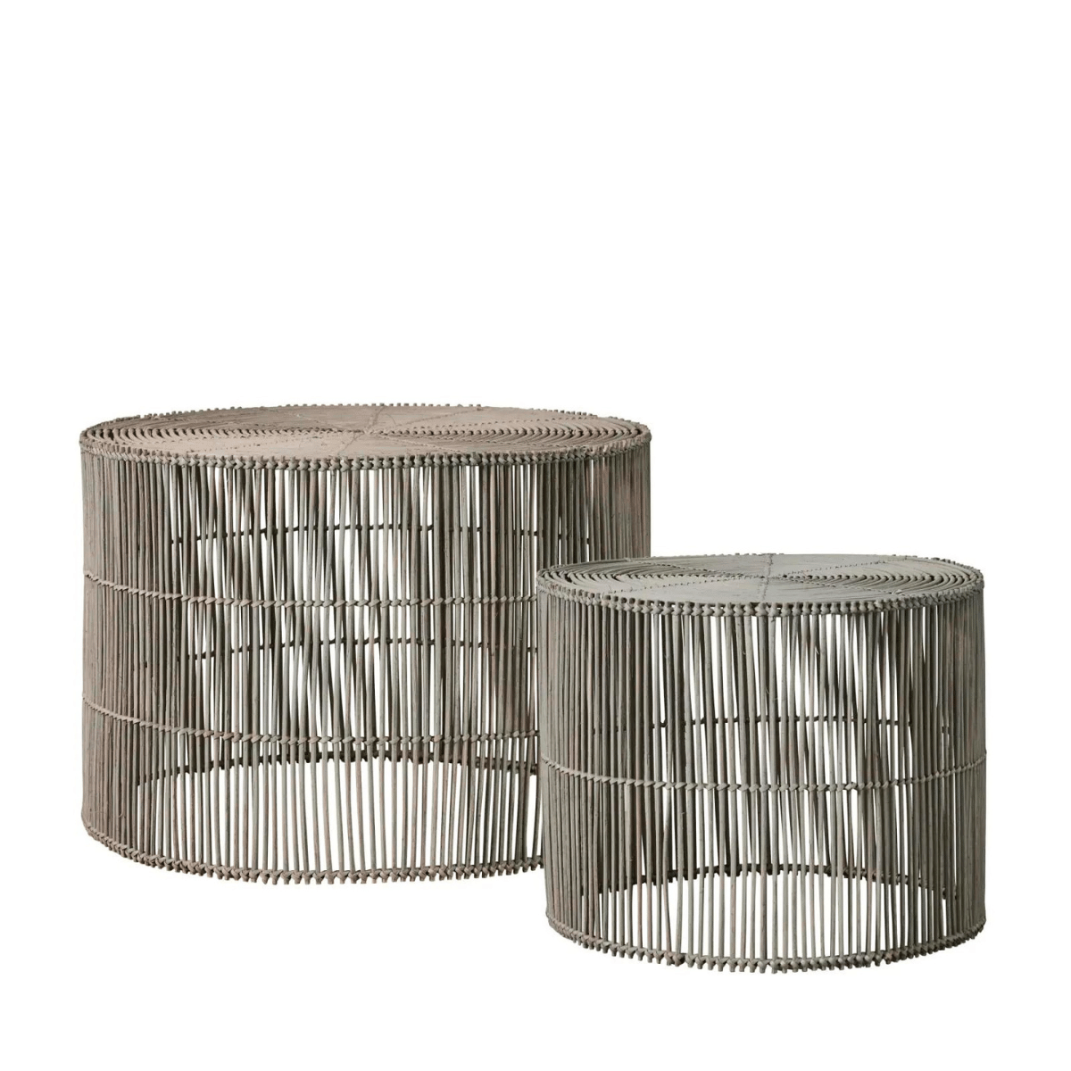 Harper rattan lerakóasztal szett 40-45cm natúr