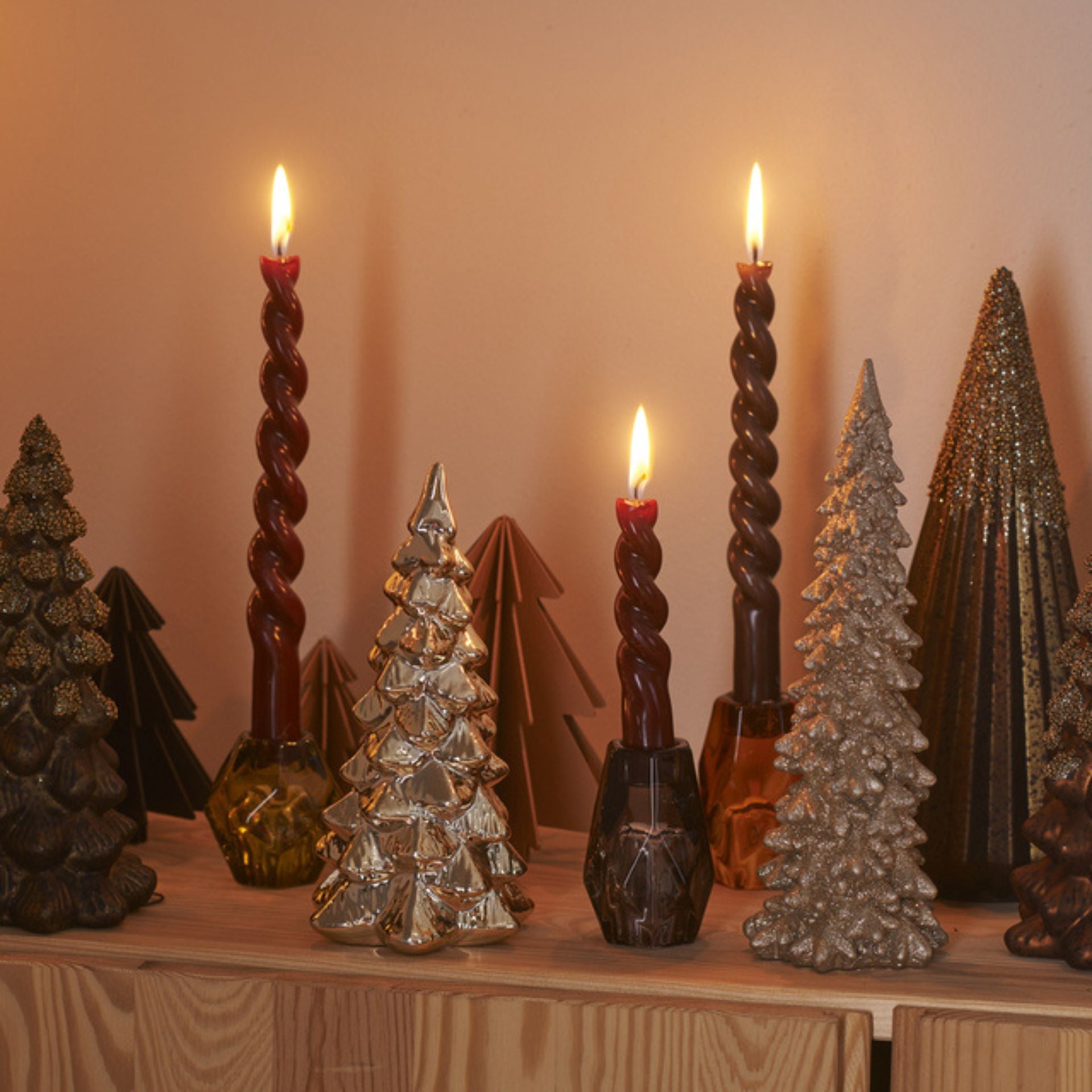 Juletre pezsgőarany karácsonyfa dekor – 15.5 cm