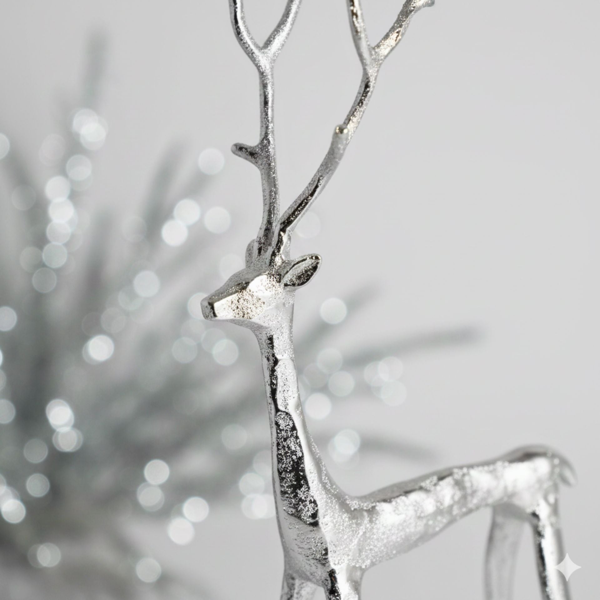 Marely ezüst szarvas dekoráció – 73 cm