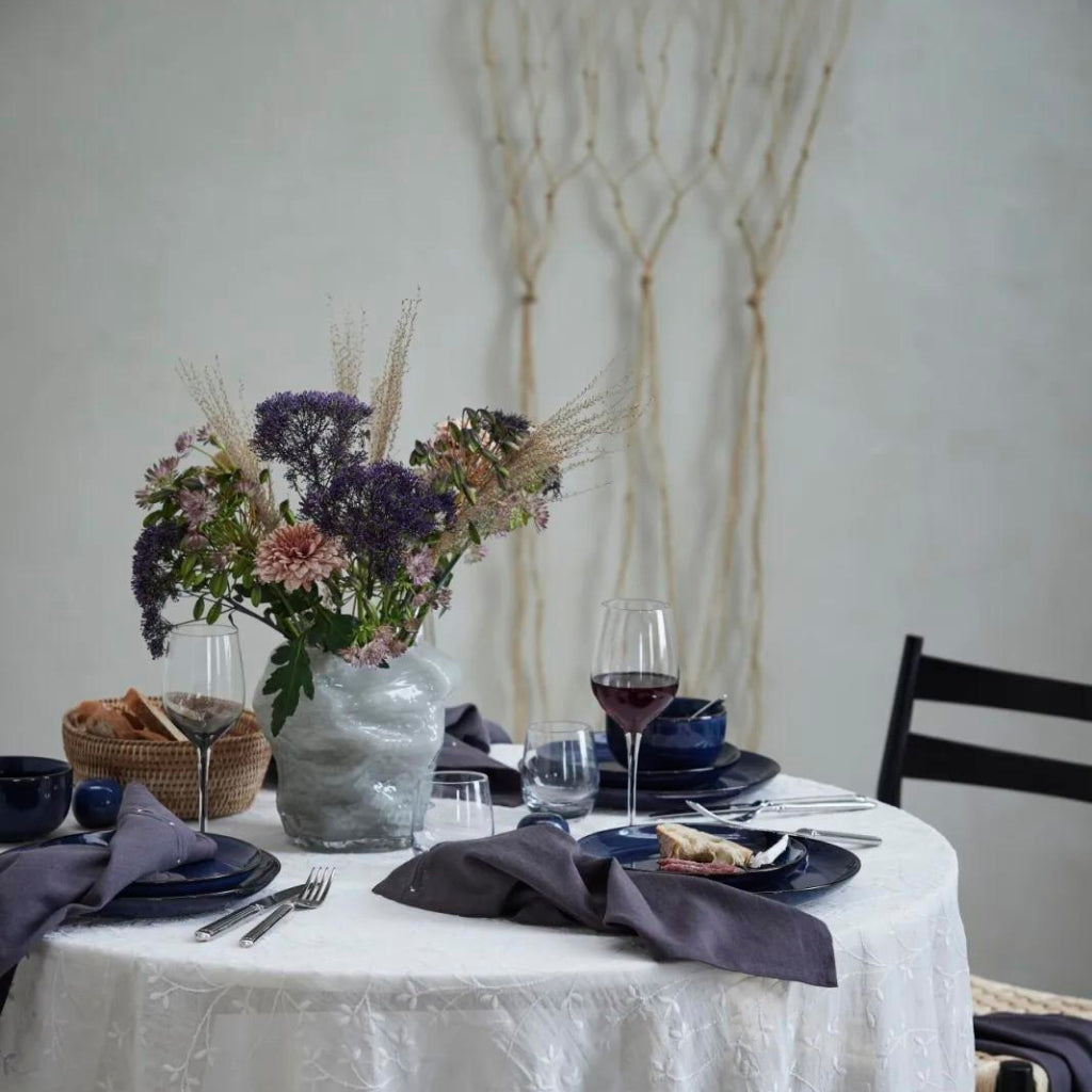 Marinella üveg váza 19.5cm ezüstszürke