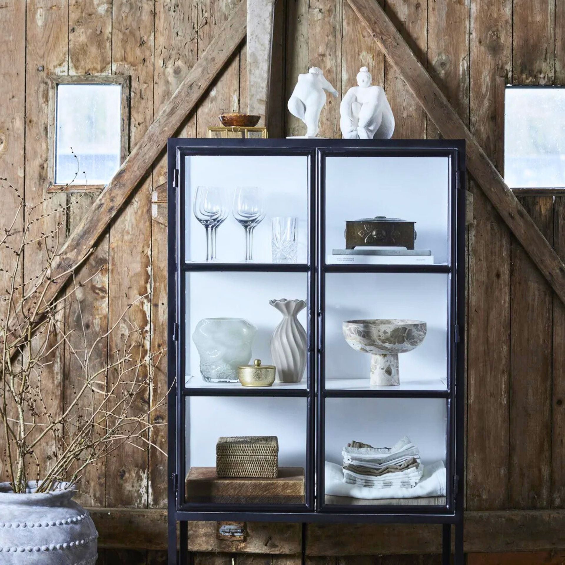 Marinella ezüstszürke üveg váza – 19,5 cm (organikus formájú)