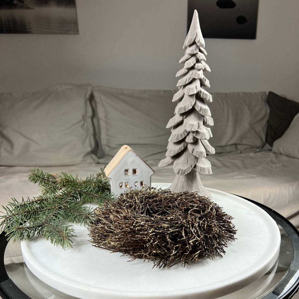 Natille koszorú 20cm világos arany