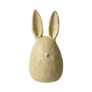 Nora sárga kerámia nyuszifej húsvéti dekoráció – 12.7 cm
