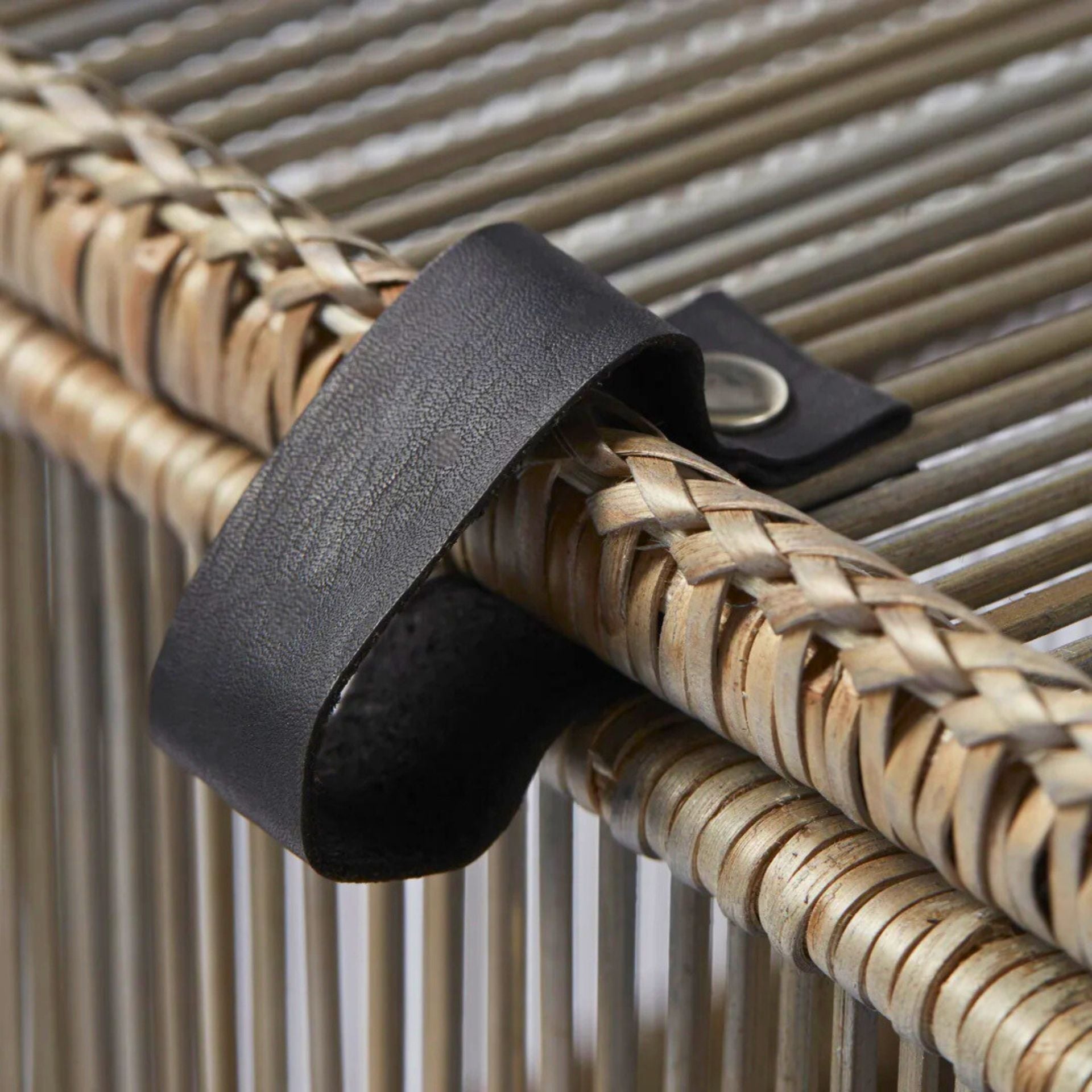 Norah natúr rattan fedeles tároló kosár szett – 2 db