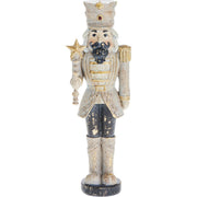 Nuttia karácsonyi diótörő figura – 20,5 cm (bézs-arany részletekkel)