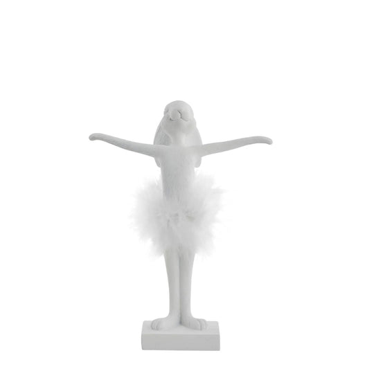 Semilla balerina nyúl figura 26.5cm fehér