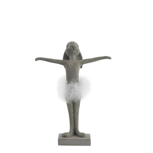 Semilla balerina nyúl figura 26.5cm szürke