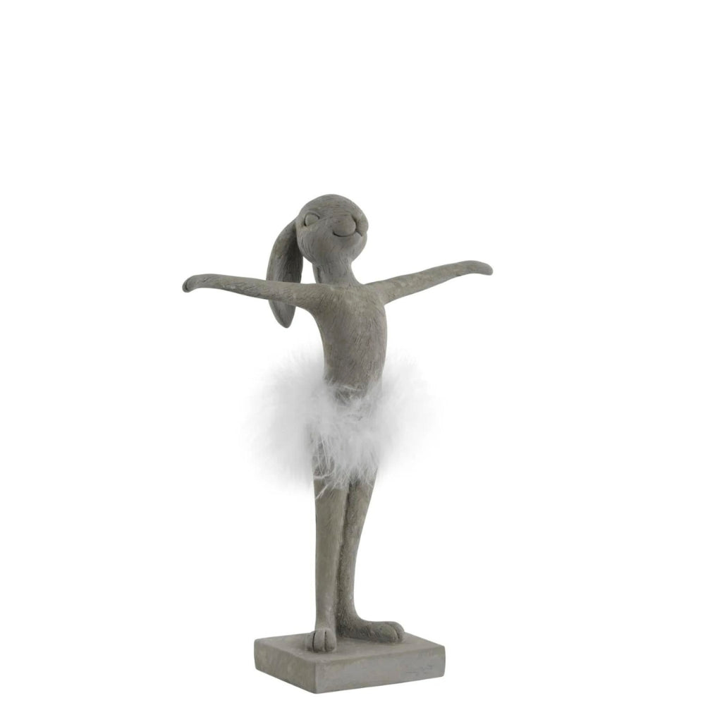 Semilla balerina nyúl figura 26.5cm szürke