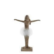 Semilla balerina nyúl figura 26.5cm világos arany