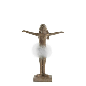 Semilla balerina nyúl figura 26.5cm világos arany