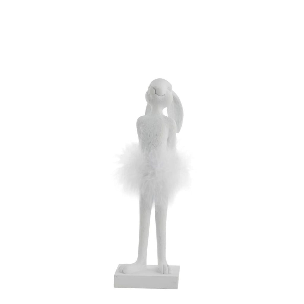 Semilla balerina nyúl figura 26.8cm fehér