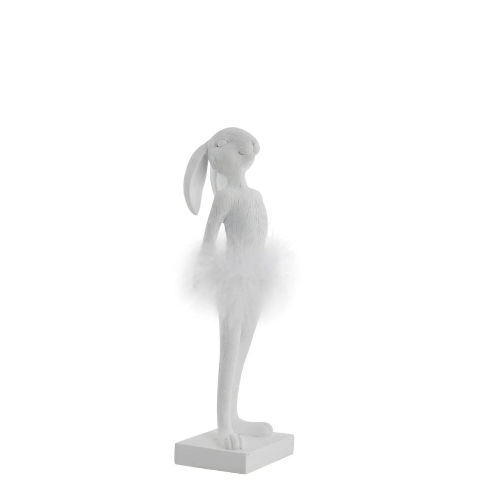 Semilla balerina nyúl figura 26.8cm fehér