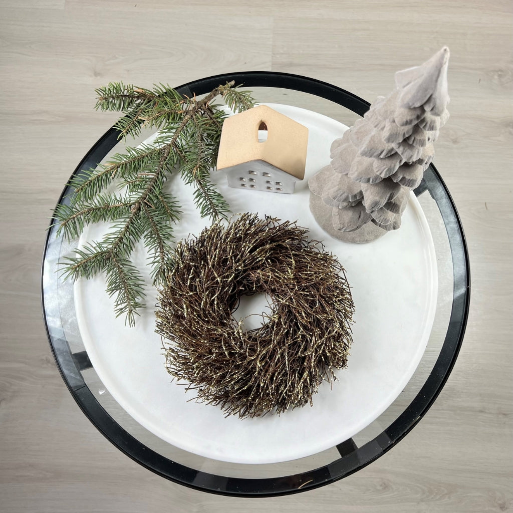 Serafina karácsonyfa 34cm bézs