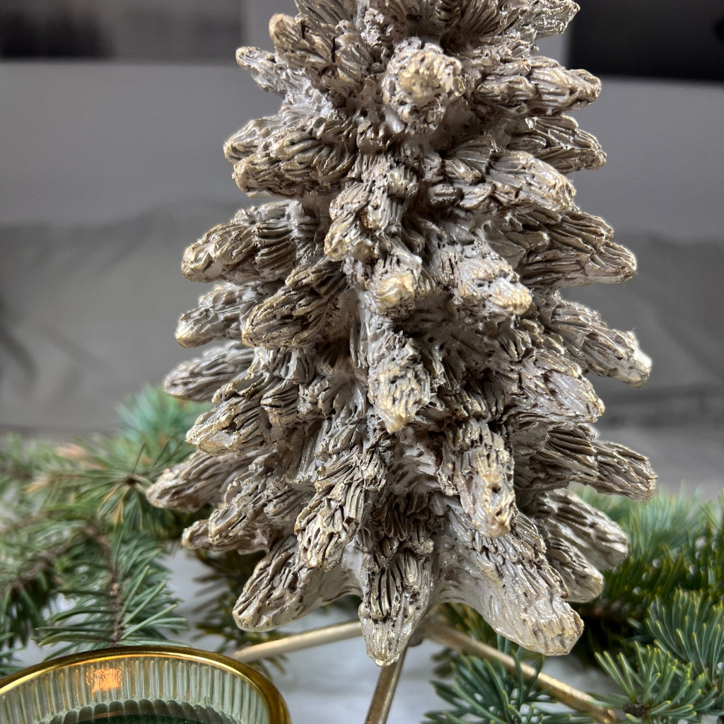 Serafina karácsonyfa 28cm antik világos arany