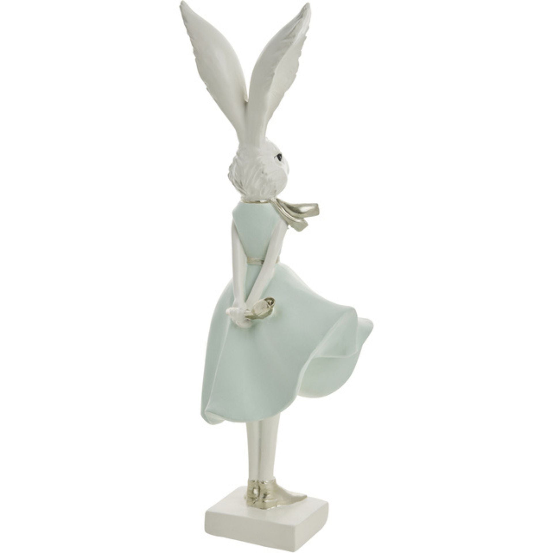 Sevia fehér menta nyúl lány dekoráció – 35,2 cm