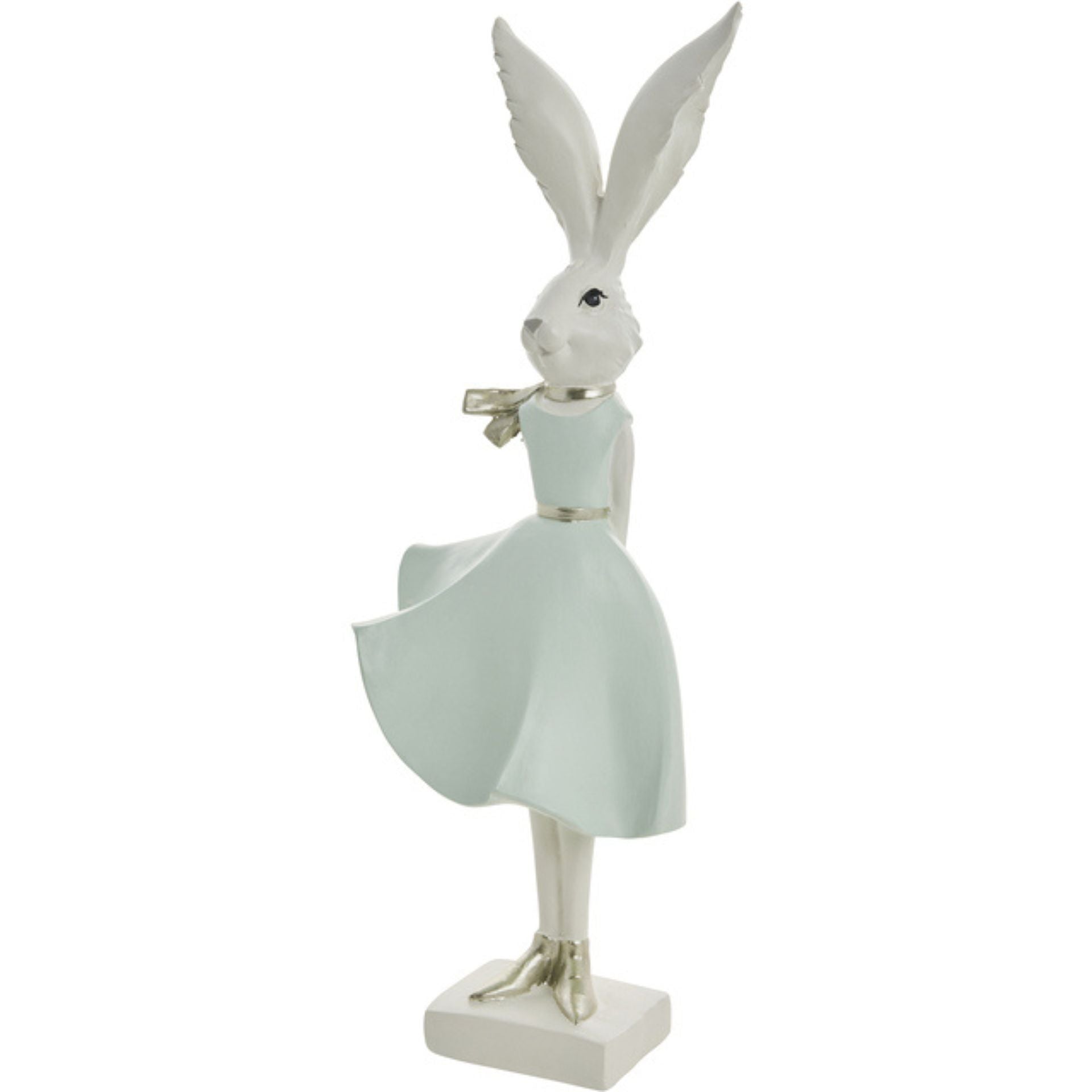 Sevia fehér menta nyúl lány dekoráció – 35,2 cm