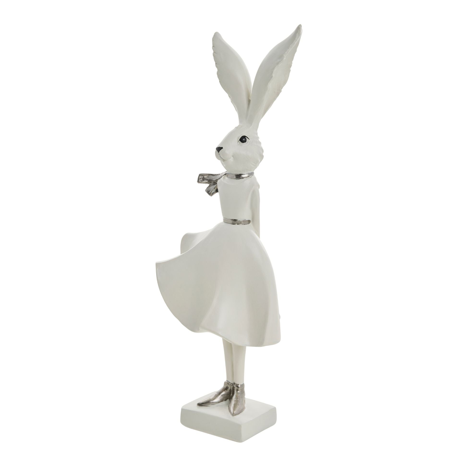 Sevia fehér nyúl lány dekoráció – 36,5 cm