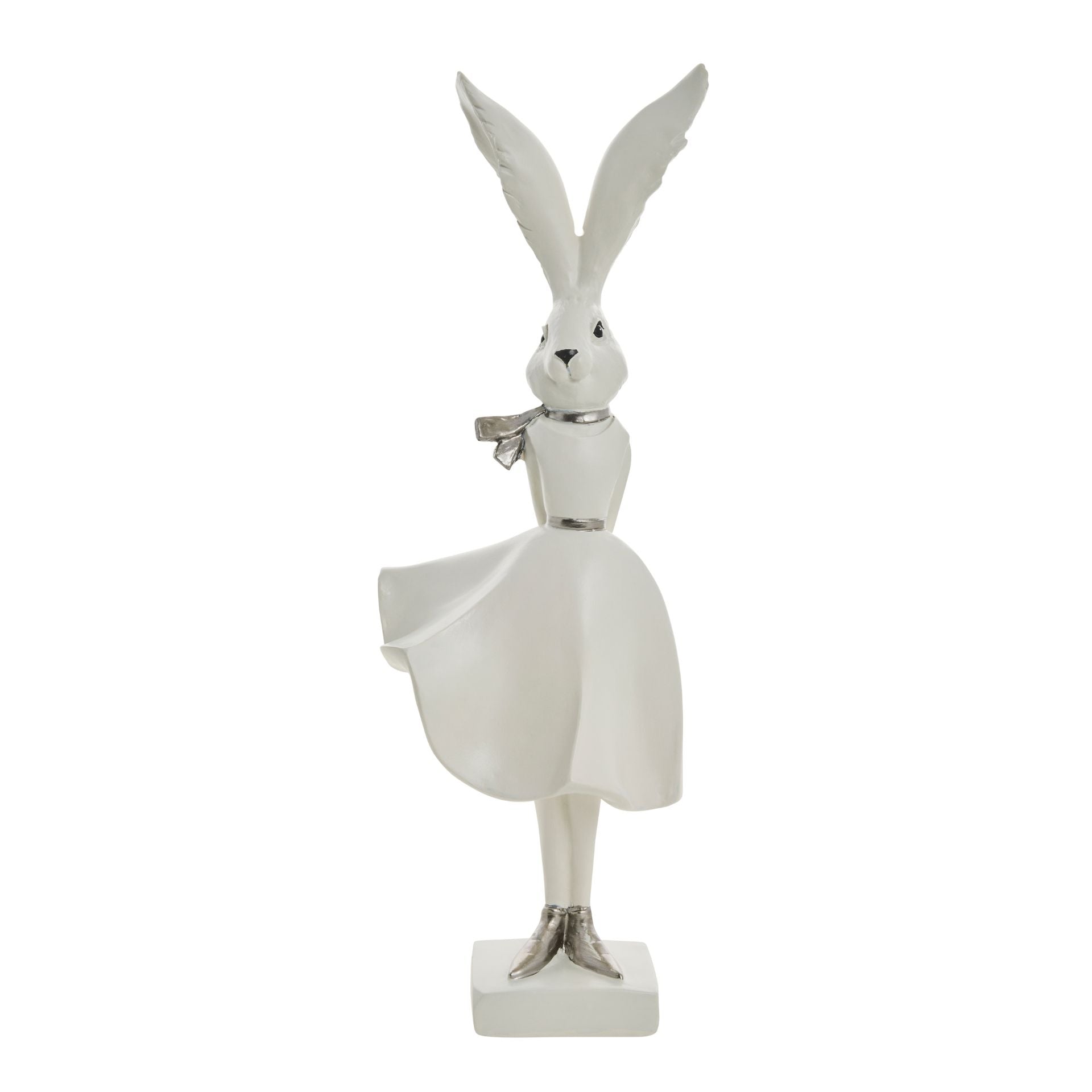 Sevia fehér nyúl lány dekoráció – 36,5 cm