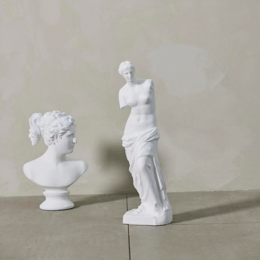Statia női szobor dekoráció 46.2cm fehér