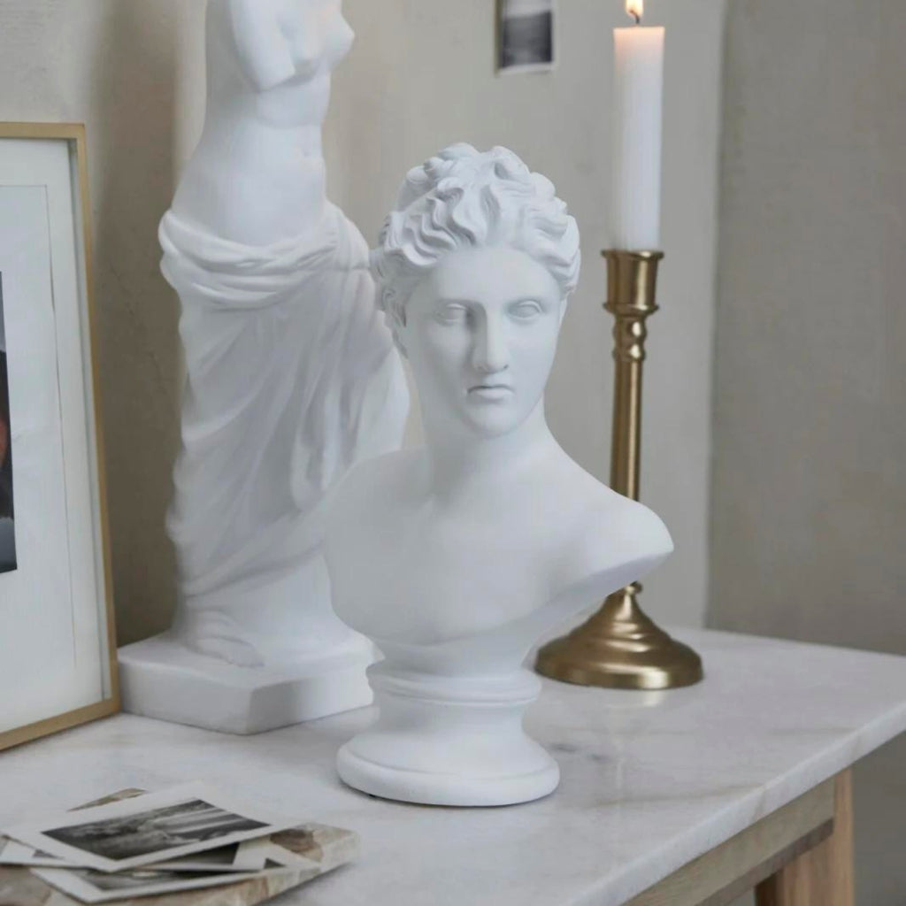 Statia női mellszobor dekoráció 30.5cm fehér