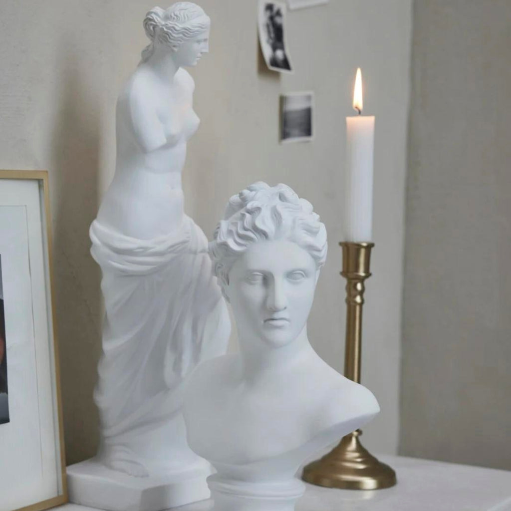 Statia női szobor dekoráció 46.2cm fehér