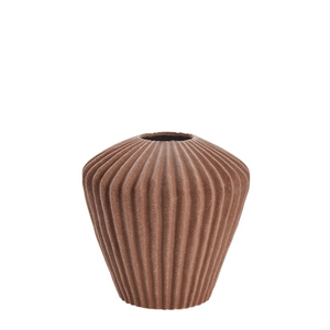 Susia kerámia váza 16.5cm antik barna
