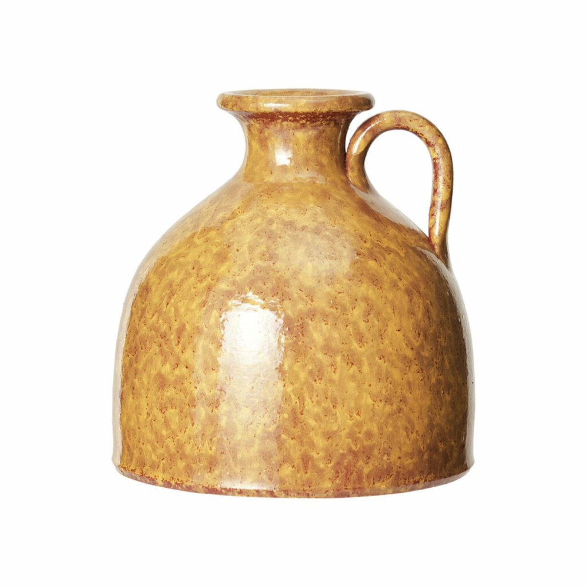 Telma kerámia váza 20cm antik sárga