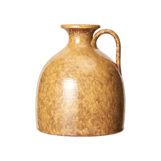 Telma kerámia váza 26cm antik sárga
