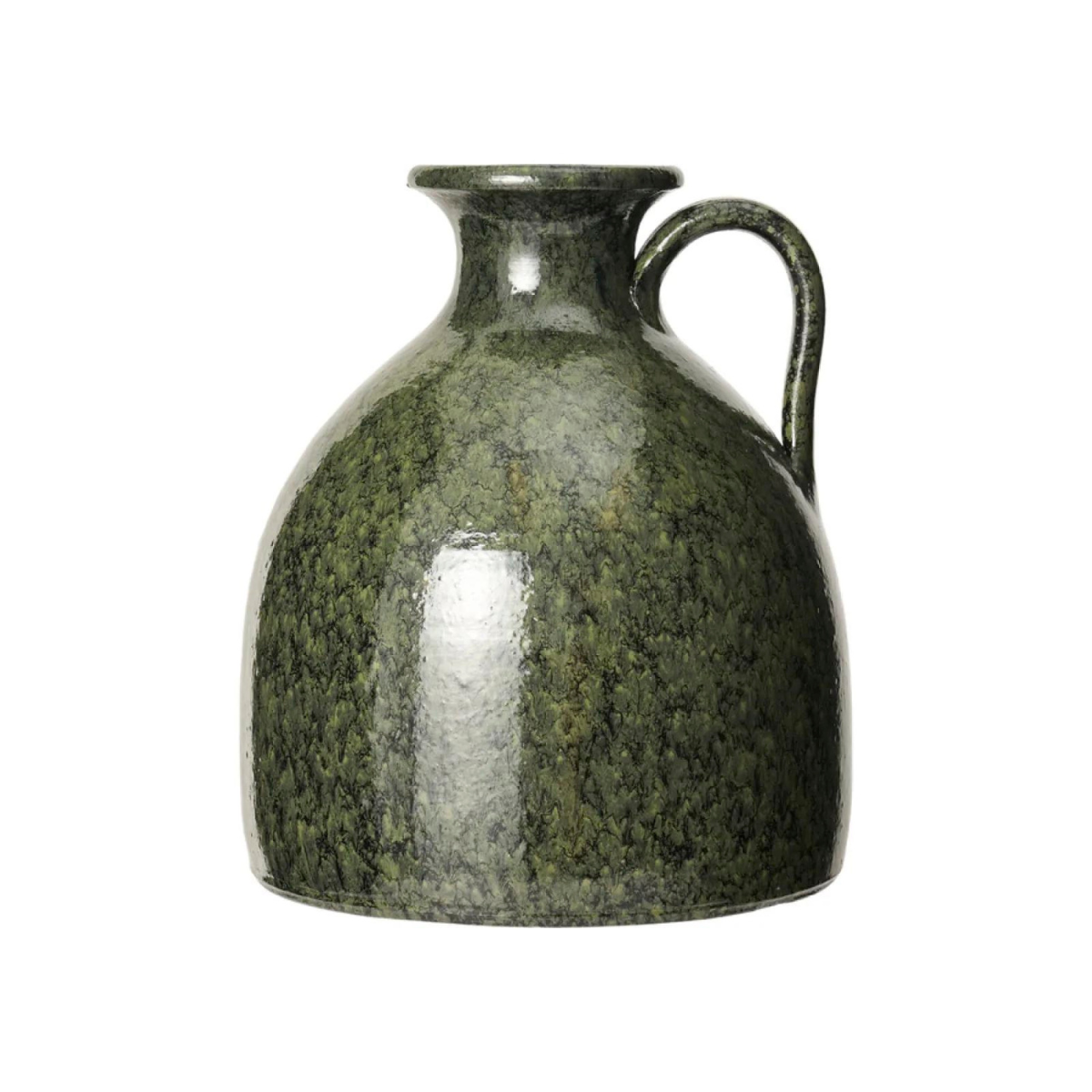 Telma kerámia váza 26cm antik zöld