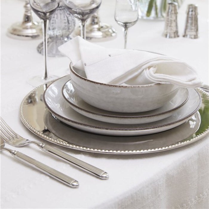 Amera kerámia tál szett (6db) Ø18cm fehér homok